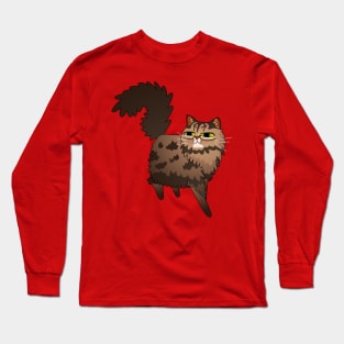 Fluffy Brown Tabby Cat Long Sleeve T-Shirt